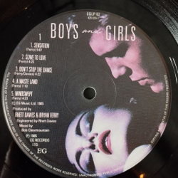 Винтажная виниловая пластинка LP Bryan Ferry Boys And Girls (UK 1985) Valentine