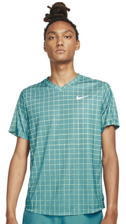 Мужская теннисная футболка Nike Court Dri-Fit Victory Top Print M - riftblue/white