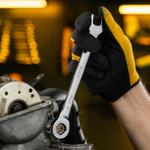 Ключ комбинированный трещоточный, 16 мм, CrV, матовый хром Denzel