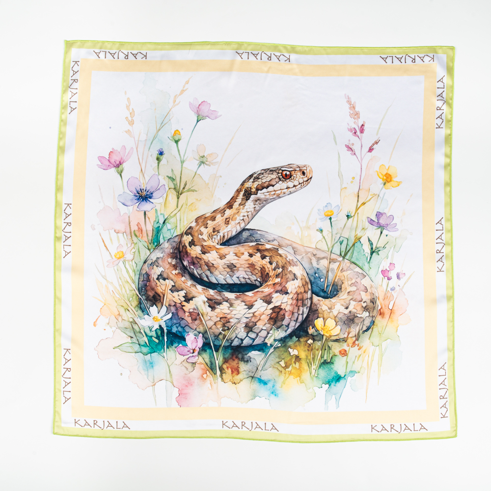 Шейный платок «Змея», 70×70 см