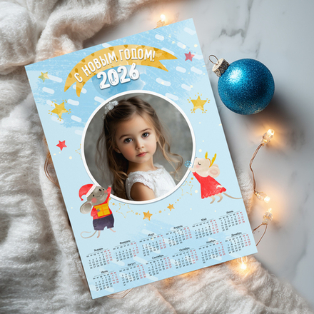 PSD-Шаблон календаря "Mouse"