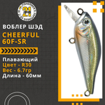 Воблер для рыбалки Pontoon21 Cheerful 60F-SR, 60мм., 6.7гр., заглубление 0.4-0.6 м., цвет R30