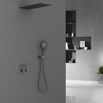 Душевой комплект Vincea VSFW-401TGM встраиваемый, 3 режима, верх душ нерж.сталь, вороненая сталь