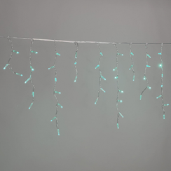 Светодиодная бахрома 3,1*0,5 м., 120 LED, аква, статика, прозрачный провод ПВХ, LTC (PIL120CAP-10-2A)