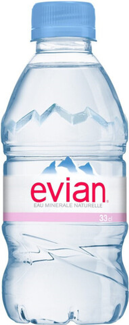 Вода природная минеральная Эвиан / Evian 0.33 - пластиковая бутылка