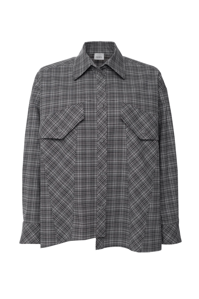 РУБАШКА ВИНСЕ СЕРАЯ КЛЕТКА