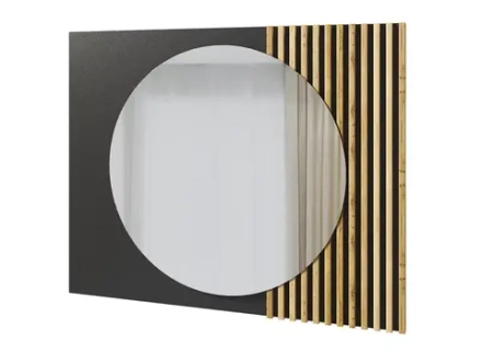 Аэлита Зеркало навесное Дуб вотан/Черный