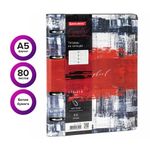 Тетрадь на кольцах А5 (180х220 мм), 80 л., под кожу, BRAUBERG VISTA, "Canvas", 112135