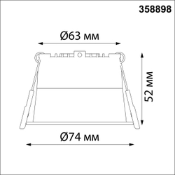 358898 SPOT NT22 472 черный Светильник встраиваемый светодиодный IP20 LED 4000К 6W 220V TRAN