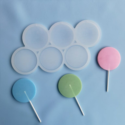 Силиконовая форма для леденцов «Круглые погремушки 5 см»