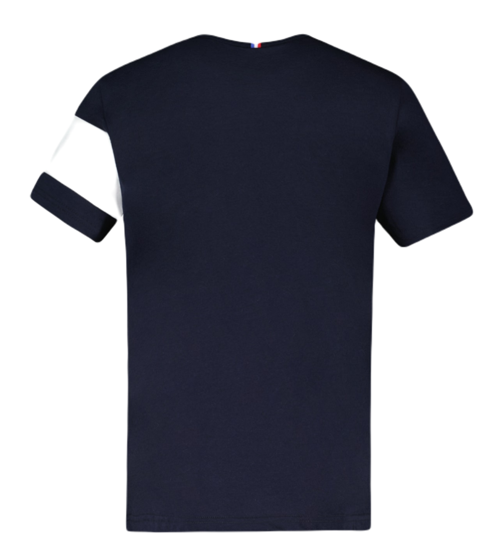 Мужская теннисная футболка Le Coq Sportif BAT Tee Short Sleeve N°2 SS23 - sky captain/new optical white