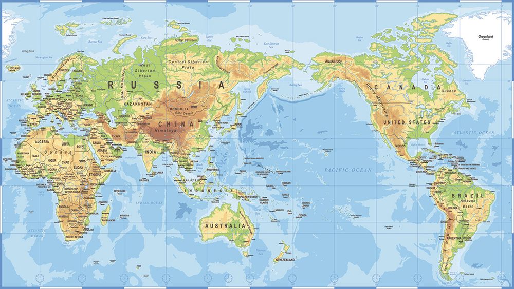 Фотообои карта мира 019-023