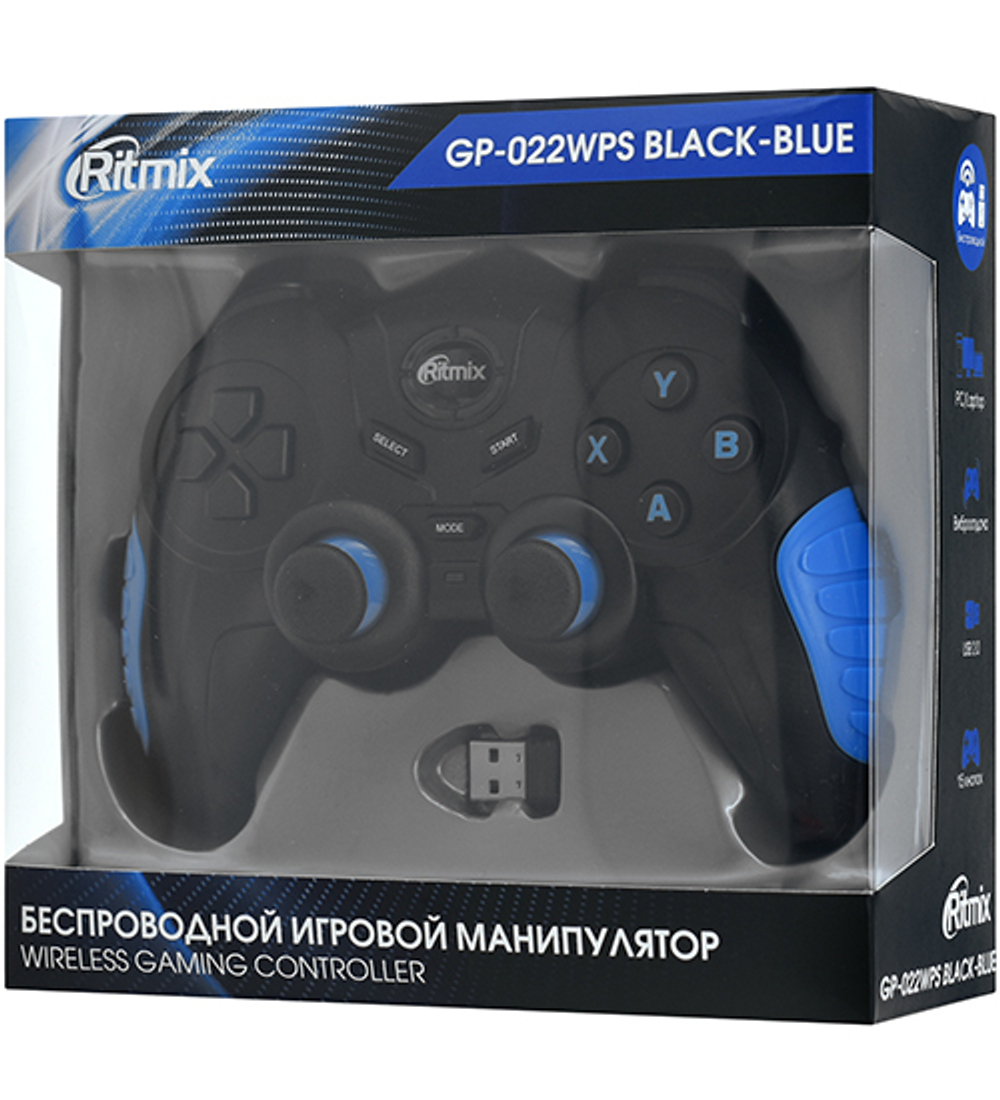 Джойстик Ritmix GP-022WPS (PC/USB) беспроводной