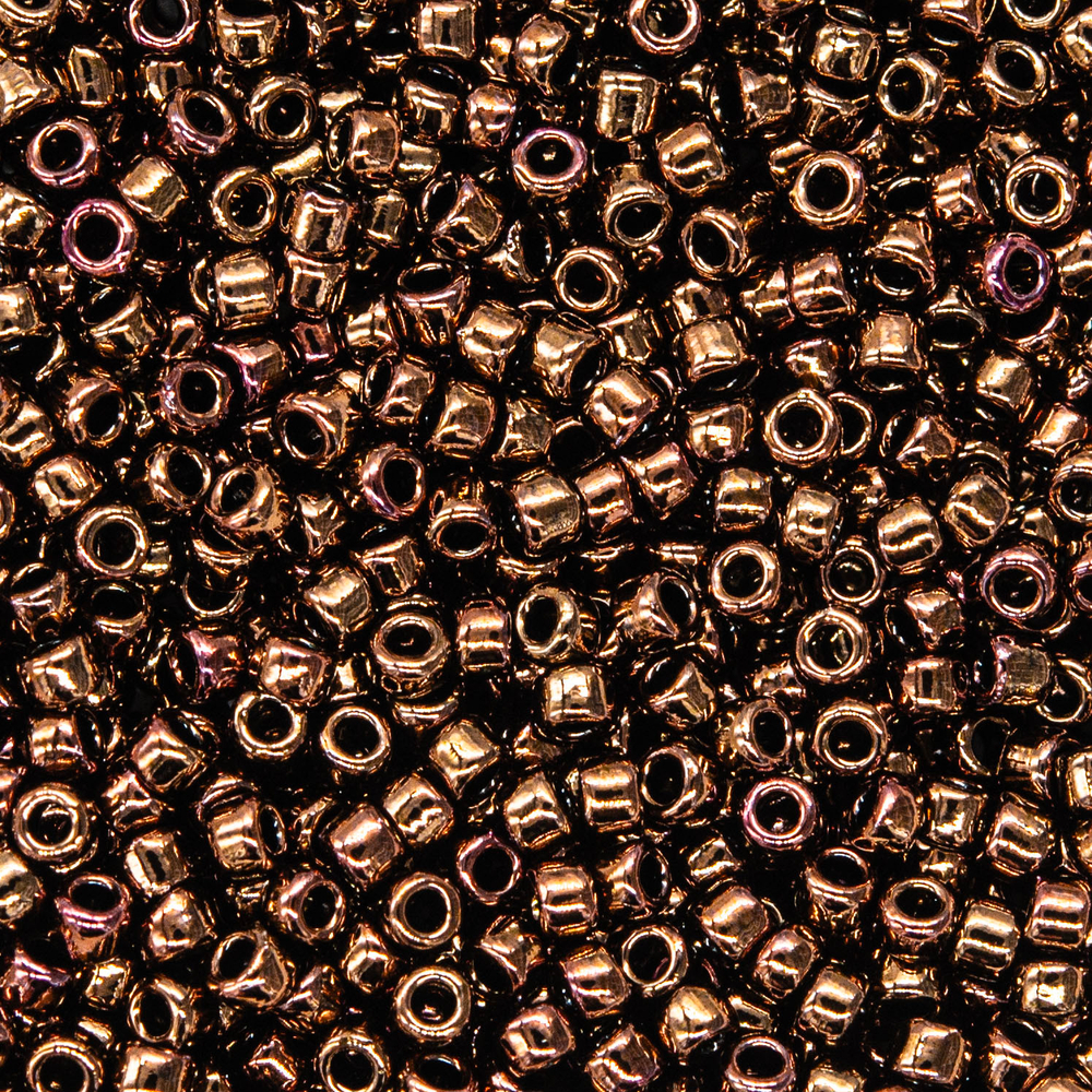 Японский бисер TOHO Round 15/0 (№501), металлизированный, непрозрачный глянцевый