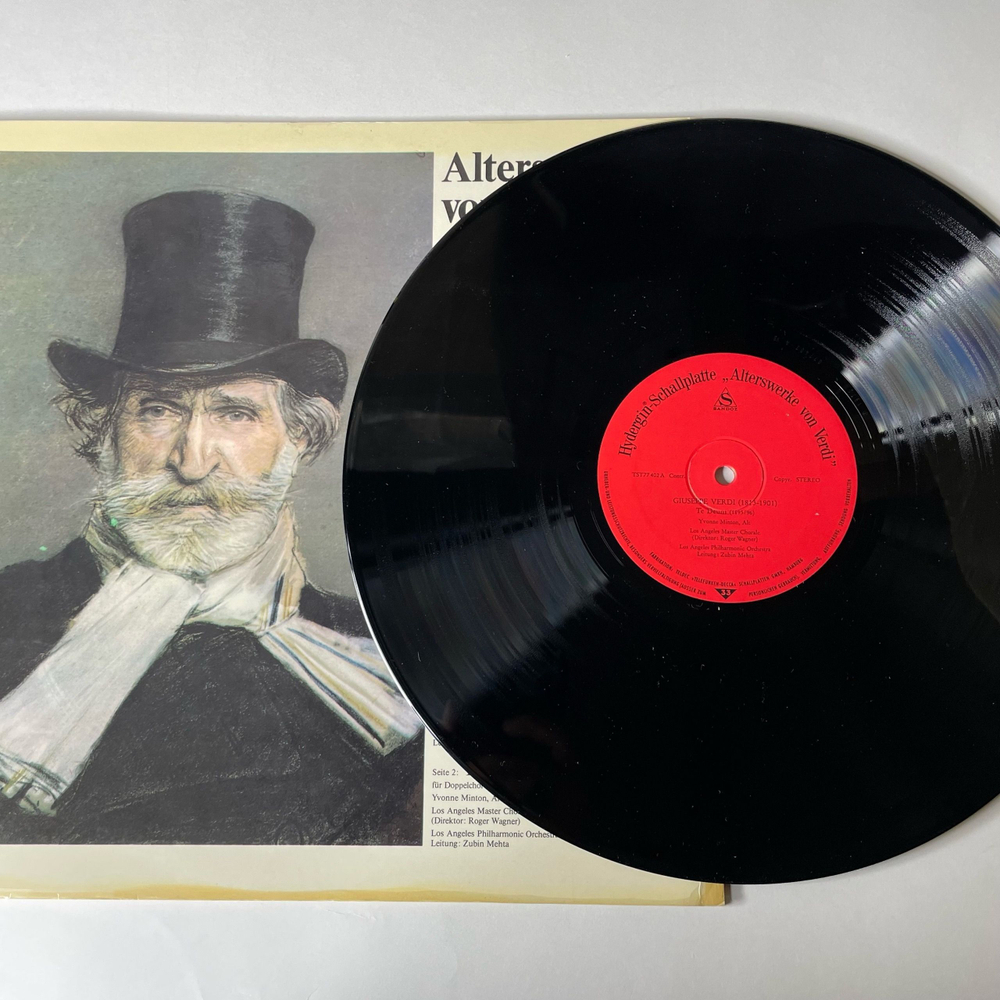 Винтажная виниловая пластинка LP G. Verdi, Los Angeles Master Chorale, Los Angeles Philharmonic Orchestra, Zubin Mehta, Alterswerke Von G. Verdi (Германия 1972)