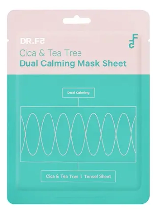 Тканевая маска с центеллой и чайным деревом DR.F5 Dual Calming Cica&Tea Tree Mask Sheet