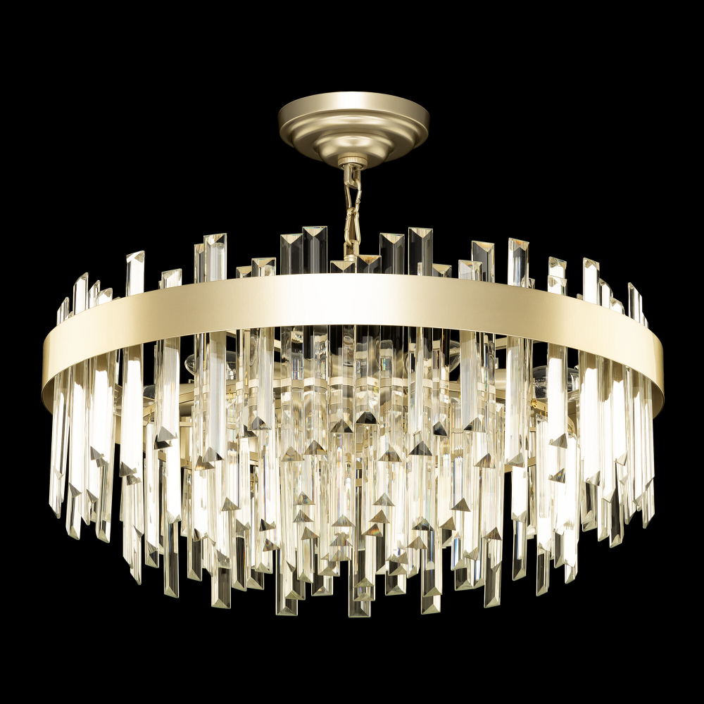 Citilux Лаура CL301282 Люстра хрустальная подвесная Шампань