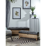 Банкетка-сундук 100х35х38см МДФ, дерево, искожа, поролон, металл