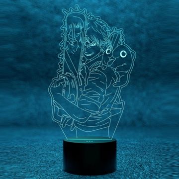 3D лампа Человек-бензопила. Дэндзи и Почита