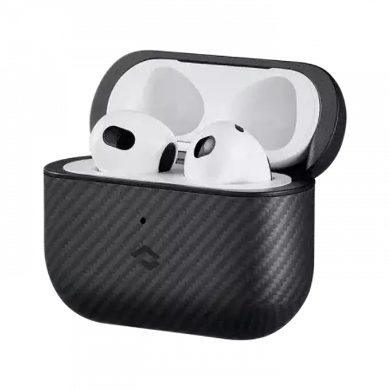 Чехол Pitaka MagEZ для наушников AirPods 3, цвет Черный кевлар