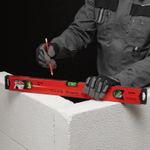 Уровень алюминиевый магнитный, 600 мм, фрезерованный, 3 глазка (1 зеркальный) усиленный Matrix