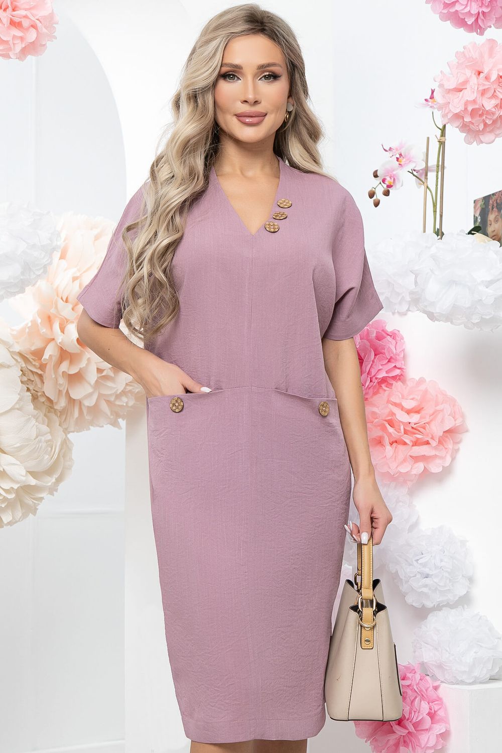 Платье "Асель" (пудра) П5518 LT Collection