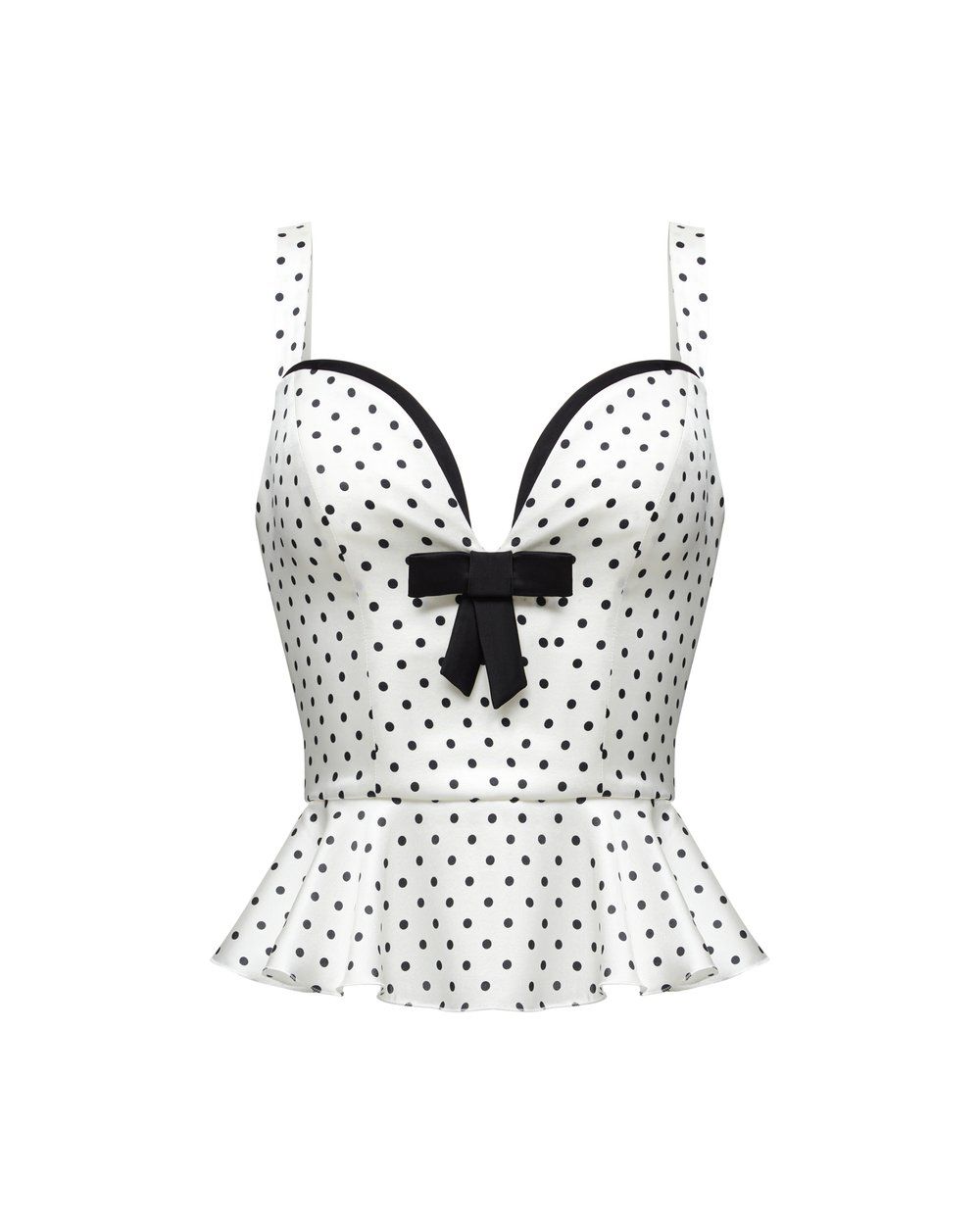 Корсет с баской из шелка