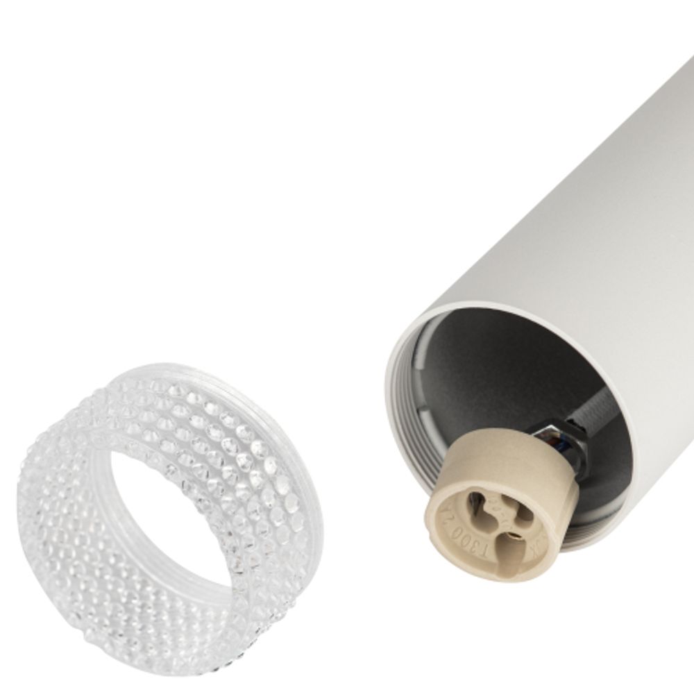 Светильник подвесной ЭРА PL18 WH/CL под лампу MR16 GU10 белый/прозрачный