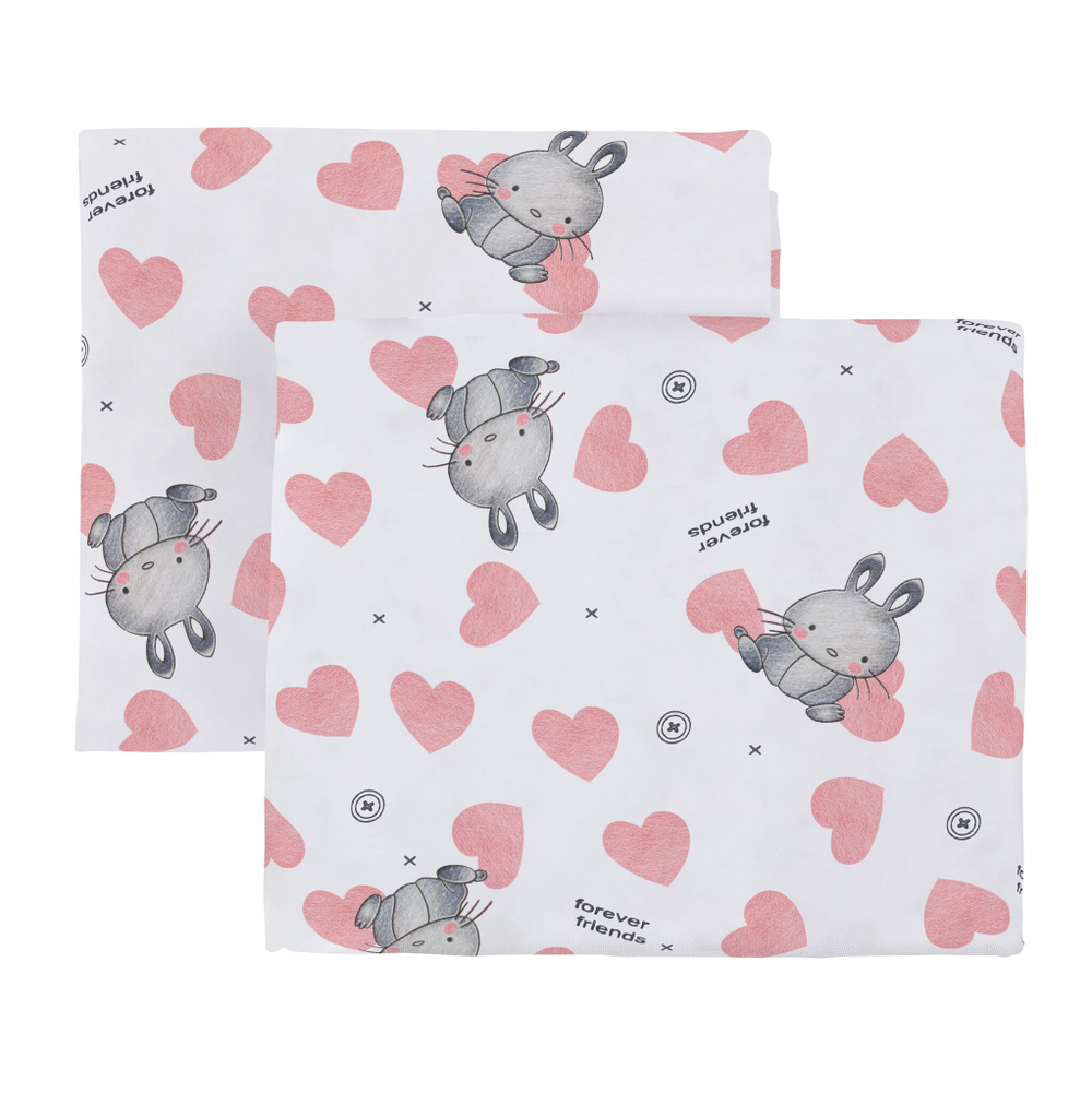 Пеленка текстильная BUBO BABY "SOFT" 100х120 см, кулирная гладь, 2 шт