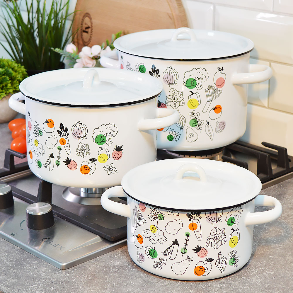 Набор кастрюль "Овощи микс"