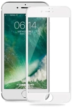 Защитное стекло "Стандарт" для iPhone 6/6S Белый (Полное покрытие)