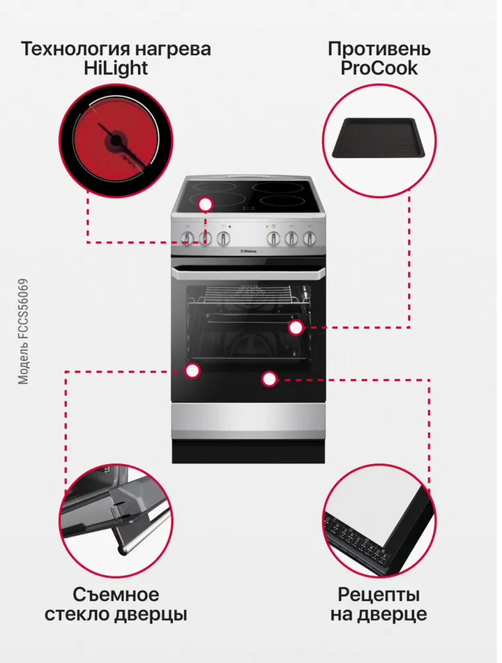 Электрическая плита Hansa FCCS56069