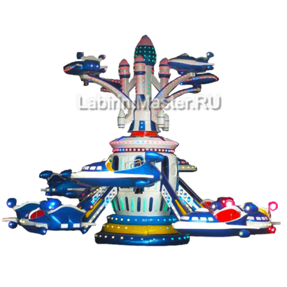 Электрическая Аттракцион карусель «Ракета», 8,6×8,6×5 м