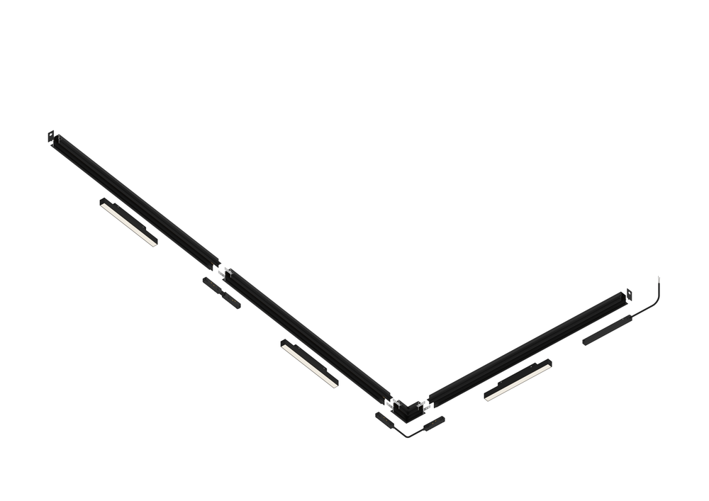 Шинопровод магнитный встраиваемый для ГКЛ 12,5 мм Crystal Lux Space CLT 0.123 02 L2000 BL 2м