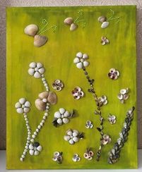 Tablo \ Картина \ Painting Dəniz qəlbində çiçəklər