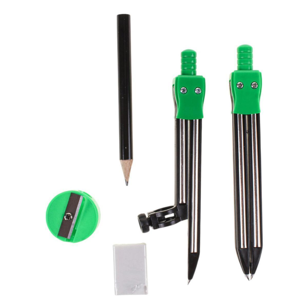 Готовальня 9 предм. цирк.под карандаш, каранд,цирк-измеритель, ластик,4 лин.