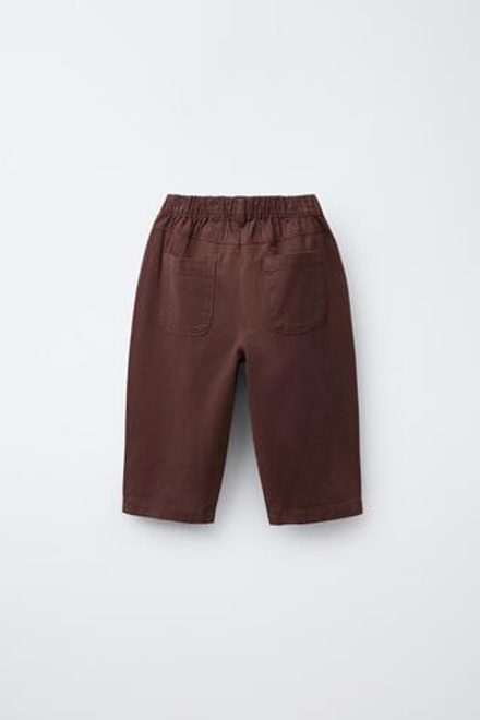 ZARA БРЮКИ BAGGY SOFT, БУРГУНДИ