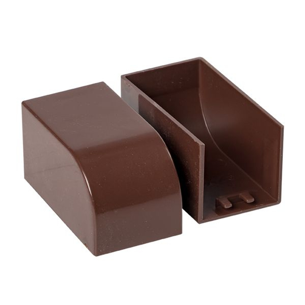 Заглушка (25x25) (4 шт) темное дерево EKF-Plast