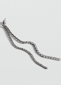 Серьги-нити с кристаллами