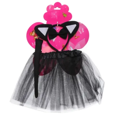 Карнавальный костюм «Кошка» (юбка,ободок, хвост, бабочка)