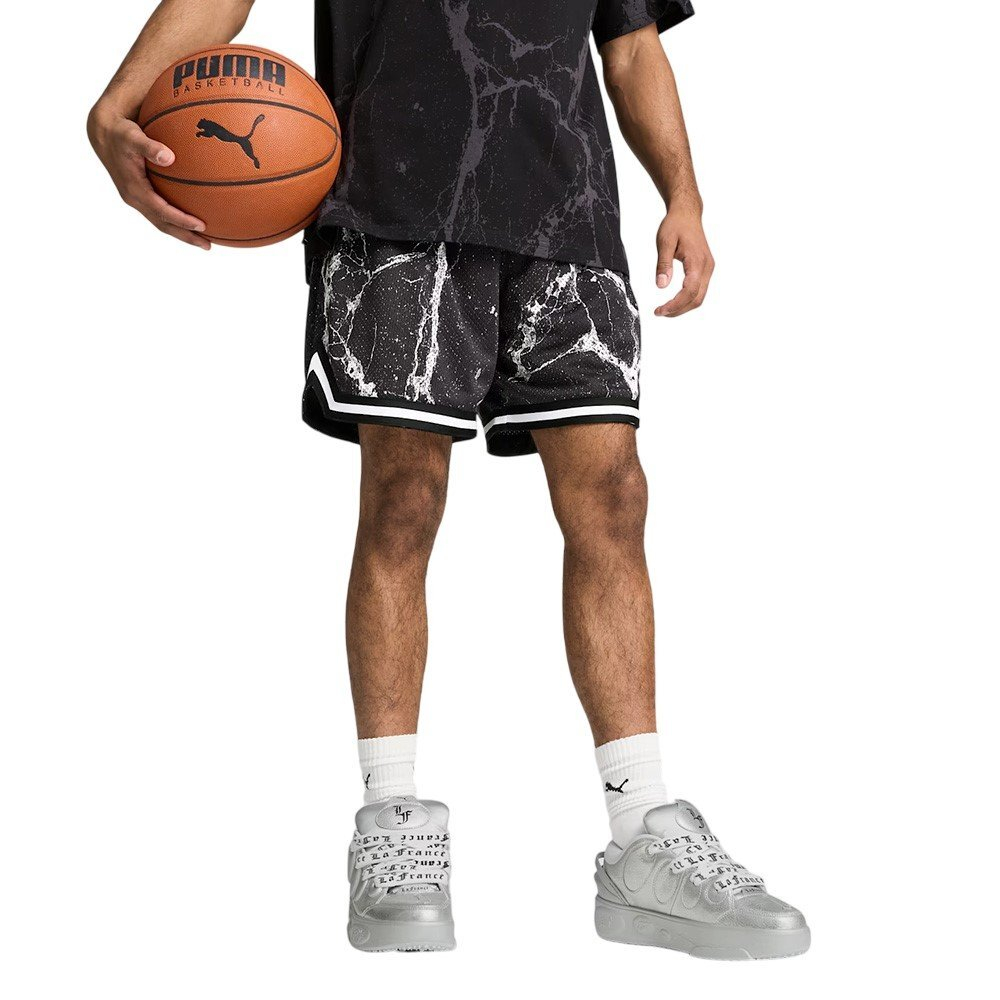 Шорты Puma Hoops x LaFrance Written in Chrome Basketball Shorts Black