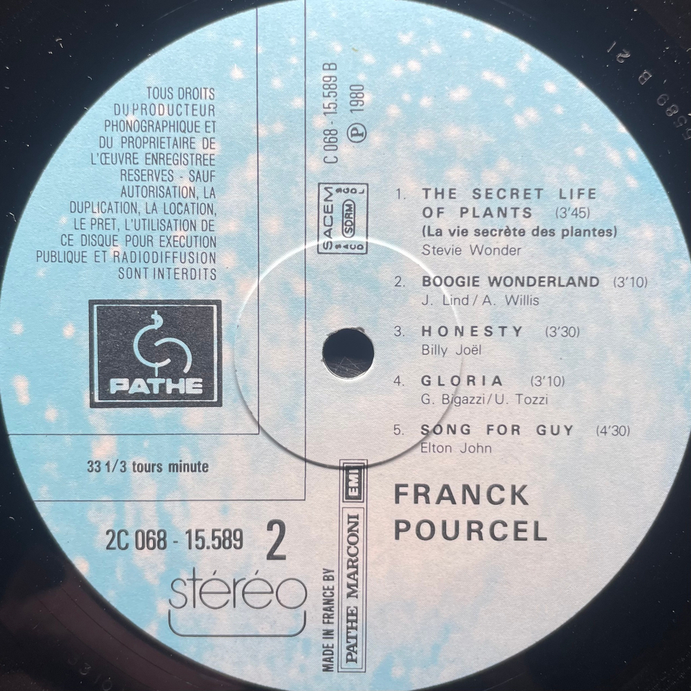Franck Pourcel ‎– Love And Music (Франция 1980г.)