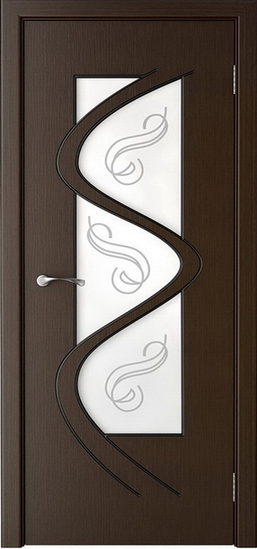 Межкомнатная дверь Шервуд 3 / Цвет Венге / Художественное остекление  / Двери Верда