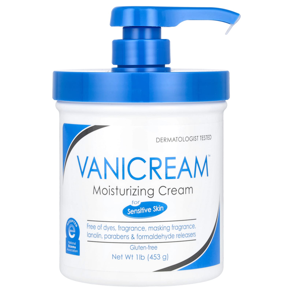 Vanicream, увлажняющий крем для чувствительной кожи, без отдушки, 453 г (1 фунт)