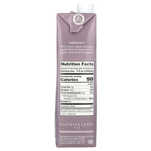 Rishi Tea, Органический чайный концентрат, London Fog, 946 мл (32 жидк. унц.)