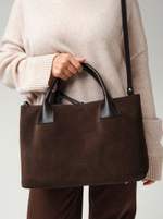 Замшевая сумка Iris DBR 31372 черный каштан