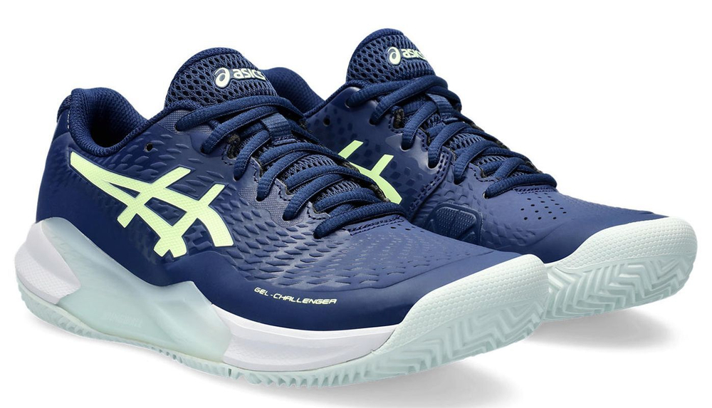 Женские Кроссовки теннисные Asics Gel-Challenger 14 Clay - blueexpanse/illuminate yellow