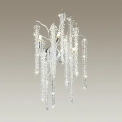 5004/3W HALL ODL23 637 серебристый/прозрачный металл/хрусталь Бра G9 3*40W BANCHE