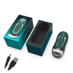 Зеленый вибромастурбатор с голосовым сопровождением Veneno (Цвет: зеленый)