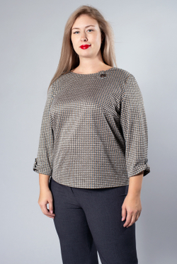 Джемпер женский 3409зпа, гусин.лапка #225ГЛб033409зпа